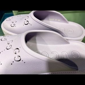 Gucci platform perforated sandal